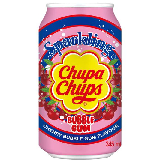 Chupa Chups Cherry Bubble Gum Sparkling Drink - 345ml