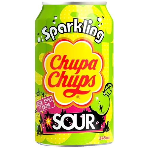 Chupa Chups Sour Green Apple Sparkling Drink - 345ml