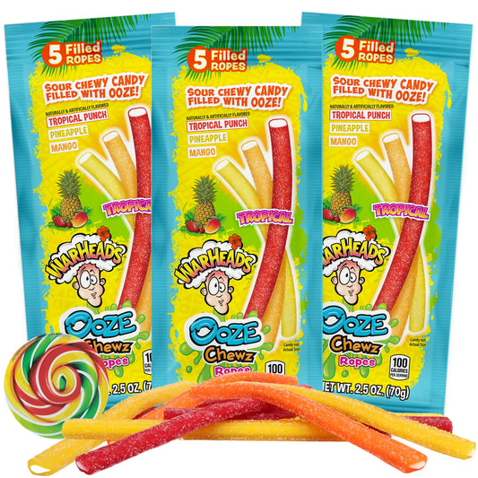 Warheads Ooze Chewz Ropes Tropical - 70g 1pack