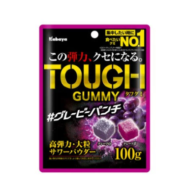 Kabaya Tough Gummy Grape Punch - 100g Japan