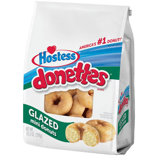 Hostess Donettes Glazed Mini Donuts Bag - 298g