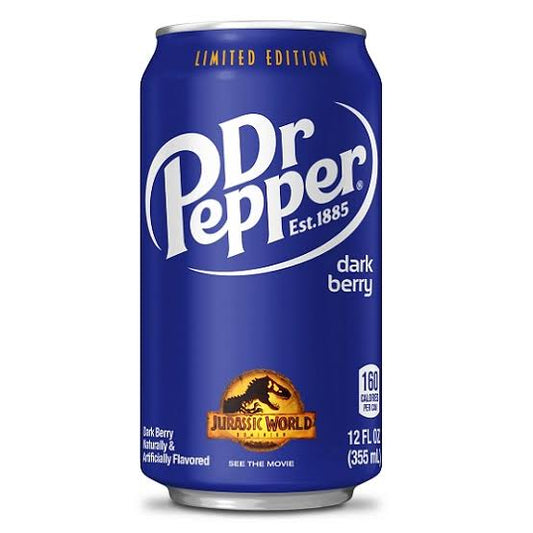 Dr Pepper Dark Berry - 355ml LIMITED EDITION Jurassic World