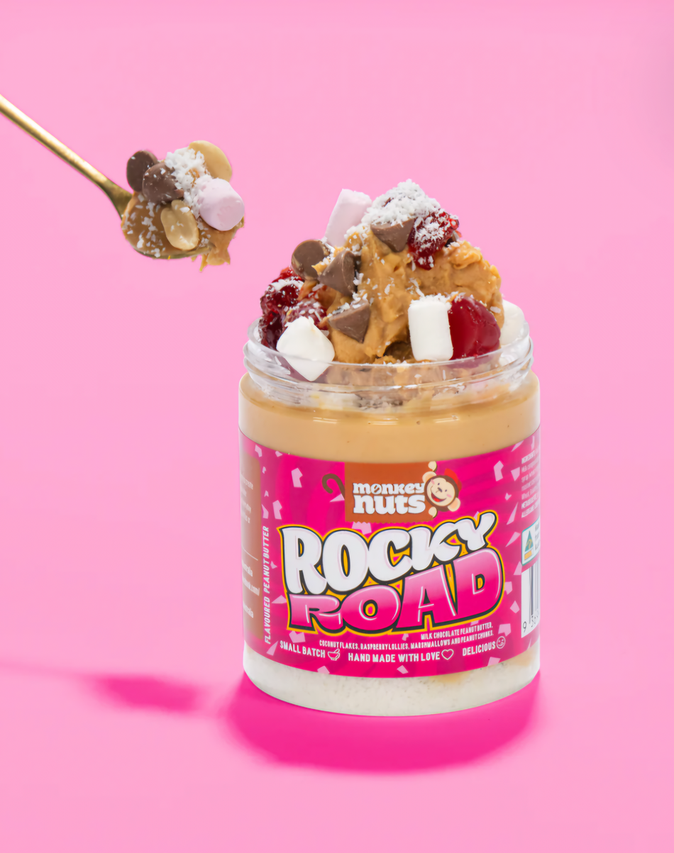 (PRE ORDER ETA 1 WEEK) Monkey Nutz Rocky Road Loaded Peanut Butter Spread - 315g