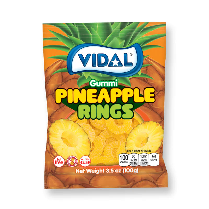 Vidal Pineapple Rings Gummies - 99g