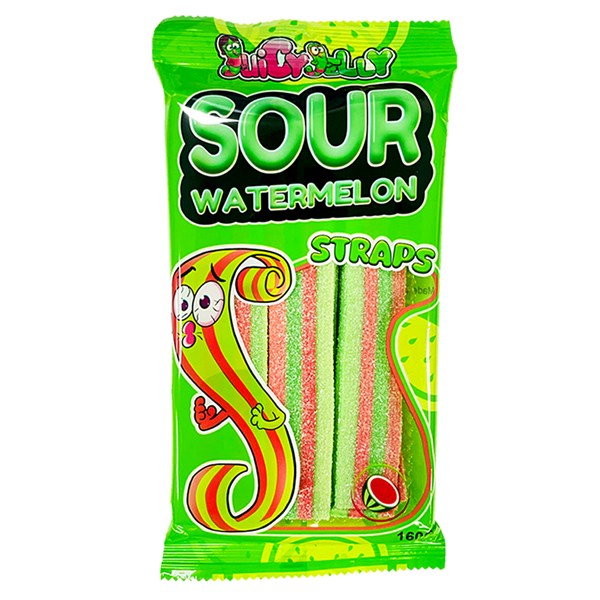 Juicy Jelly Sour Watermelon Straps - 160g