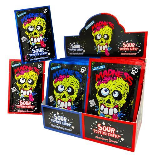 Scanlens Madness Sour Popping Candy - 9.5g 1pc ASSORTED