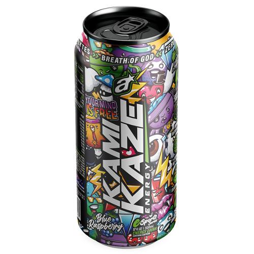 Kamikaze Blue Raspberry Energy Drink - 500ml