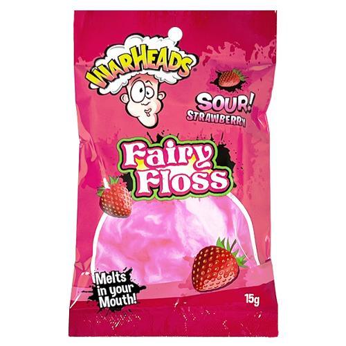 Warheads Sour Strawberry Fairy Floss - 15g