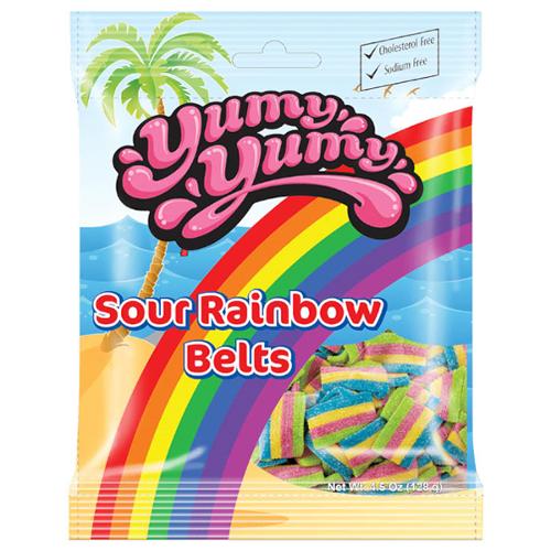 Yumy Yumy Sour Rainbow Belts - 128g