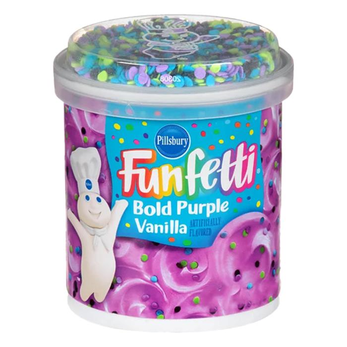 US Pillsbury Funfetti Bold Purple Vanilla Frosting - 442g