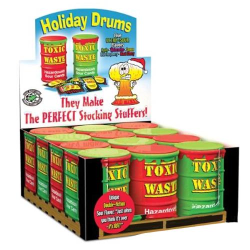 Toxic Waste Holiday Drums ASSORTED  - 48g CHRISTMAS EDITION