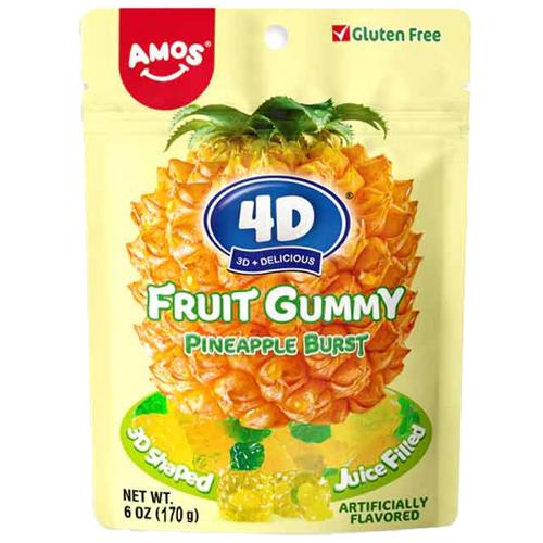 4D Fruit Gummy Pineapple - 170g