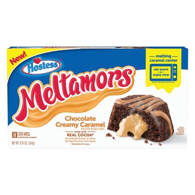 Hostess Meltamors Chocolate Creamy Caramel - 8pc Box