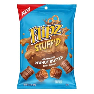 Flipz Stuffd Milk Chocolate Peanut Butter Filled Pretzels - 99g