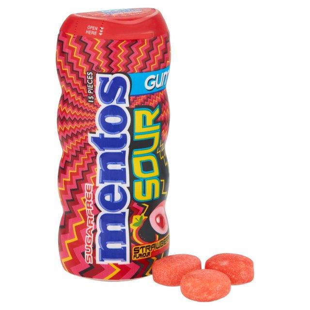 Mentos Sour Strawberry Gum - 30g