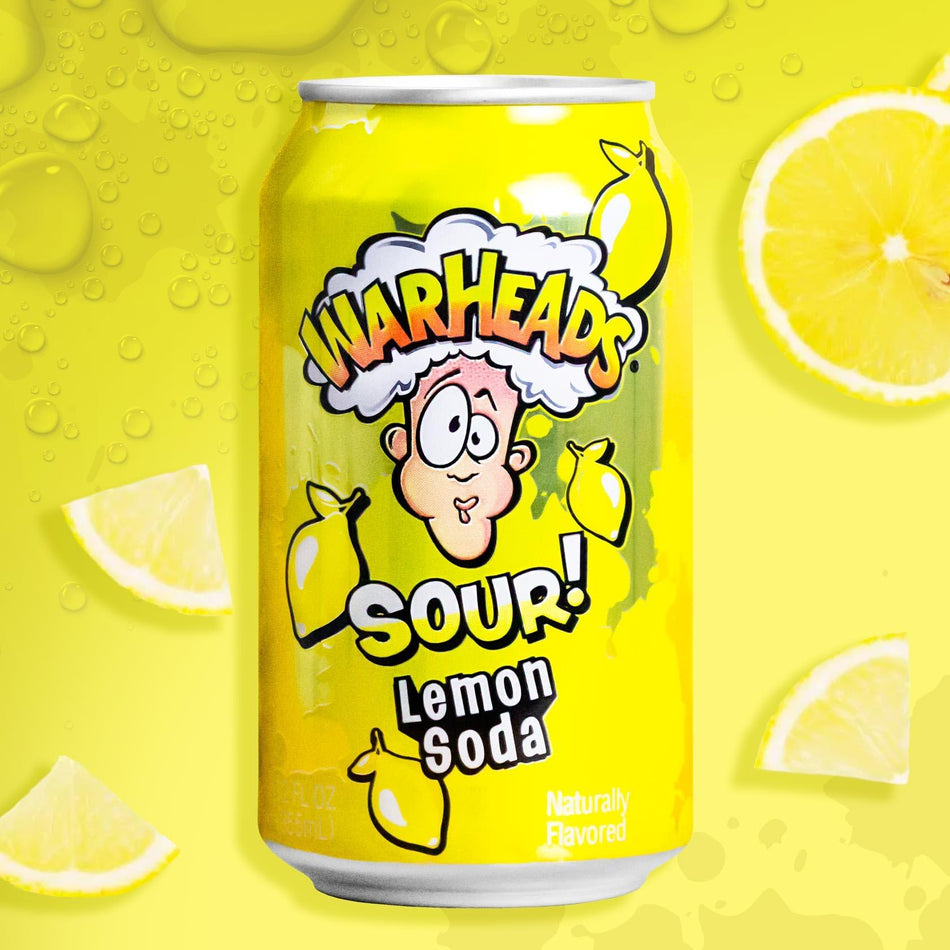 Warheads Sour Lemon Soda - 355ml