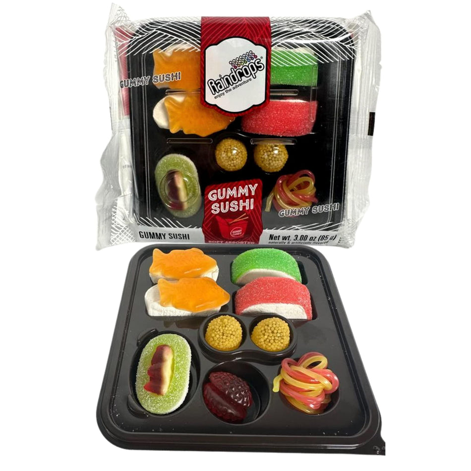 Raindrops Gummy Sushi Bento Box - 84g