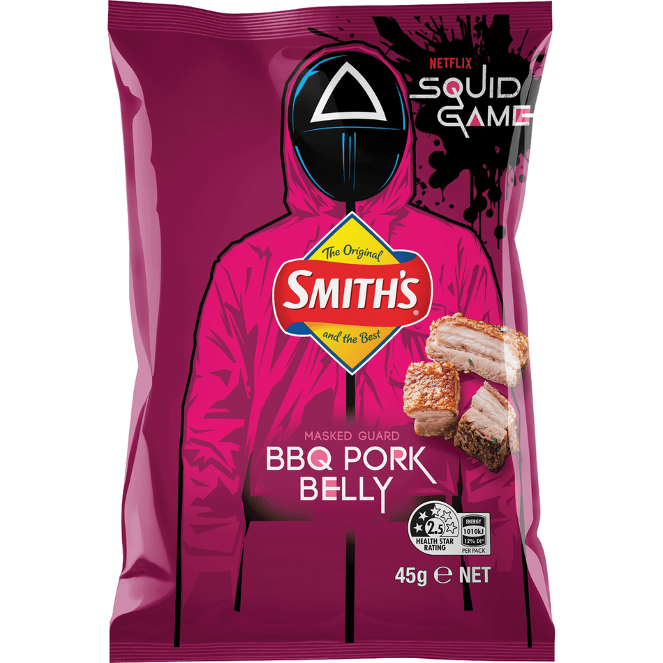 Smiths Masked Guard BBQ Pork Belly - 45g SQUID GAME LIMITED EDITION