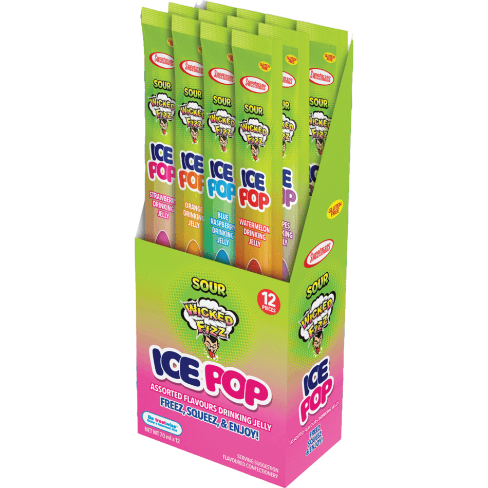 Wicked Fizz Sour Ice pop - 70ml x 12pack