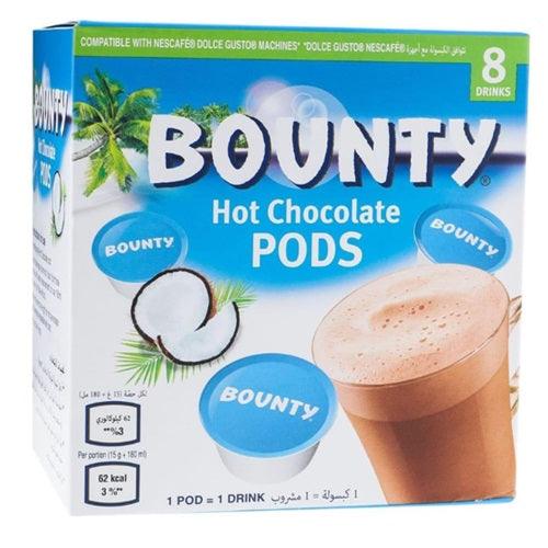 Bounty Hot Chocolate Drink Pods 8 Pack - 120g