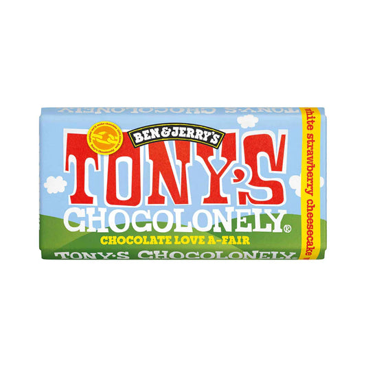 Tony's Chocolonely - Ben & Jerry's White Chocolate Strawberry Cheesecake - 180g