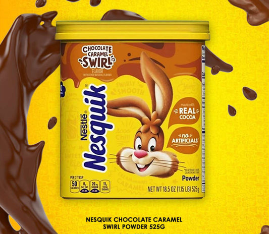 Nesquik Chocolate Caramel Swirl Powder Tub - 525g
