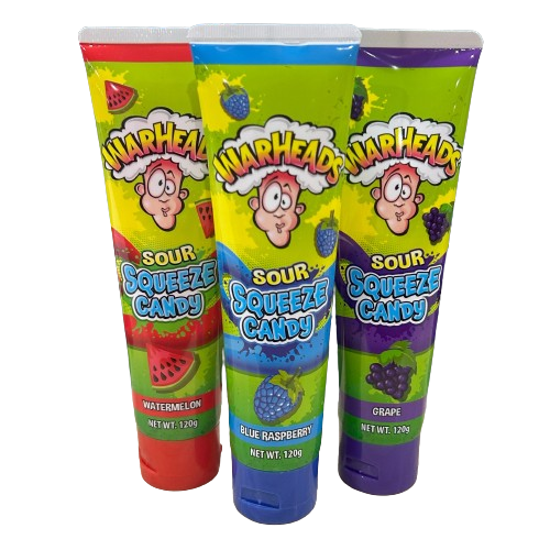 Warheads Sour Squeeze Candy - ASSORTED 1pc