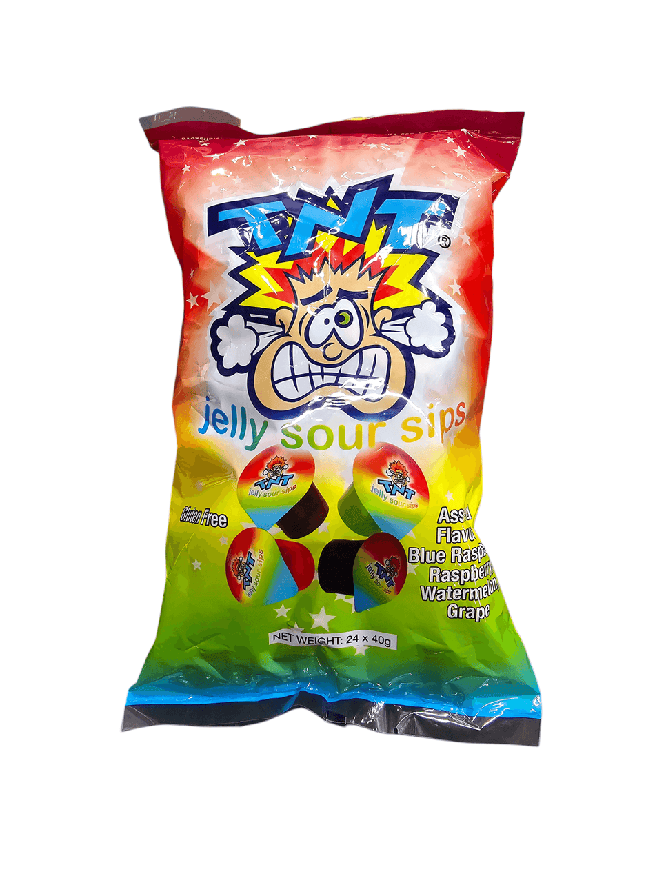 TNT Sour Jelly Sips 40g - 24pack