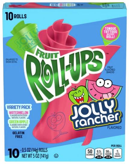 Jolly Rancher Fruit Roll Ups - 141g 10pk