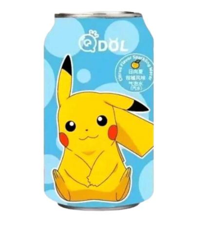 Qdol Pokemon Blue Pikachu Tangerine Flavour - LIMITED EDITION 330ml