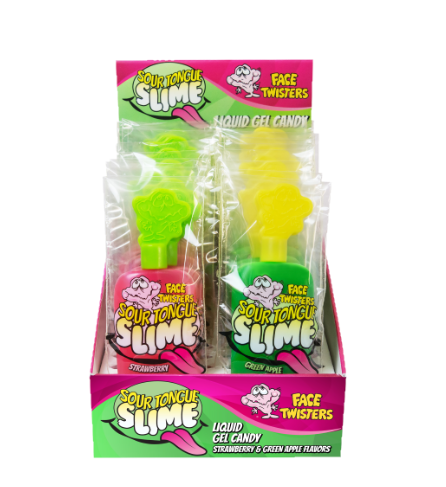 Face Twister Tongue Slime Strawberry/ Apple - 40g Assorted