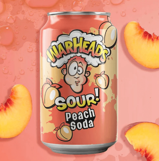 Warheads Sour Peach Soda - 355ml