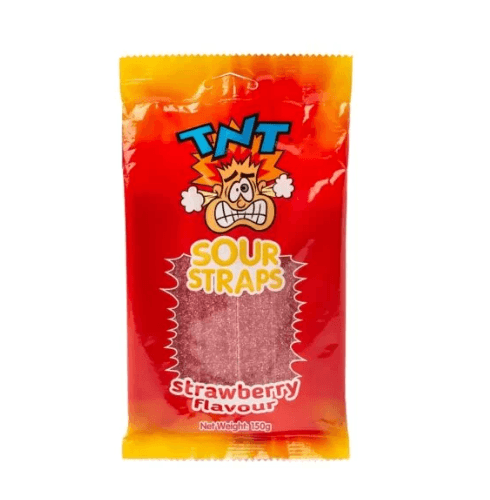 TNT Sour Straps Strawberry Flavour - 150g