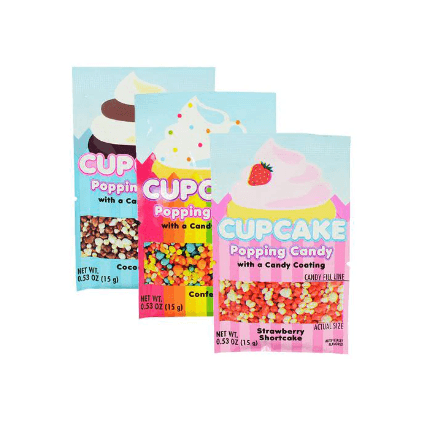 Kokos Cupcake Popping Candy - ASSORTED