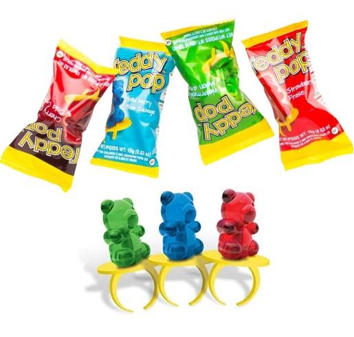 Teddy Pop Sour Ring Lollipop - 15g 1pc ASSORTED