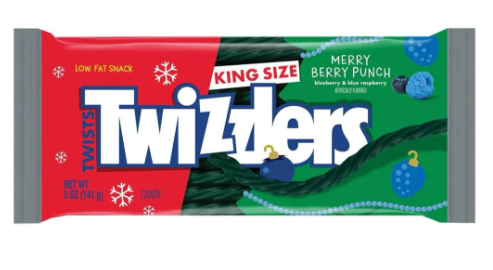 Twizzlers Merry Berry Punch Twists KING SIZE - 141g CHRISTMAS EDITION