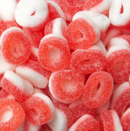 Lolliland Strawberry Rings - 100g