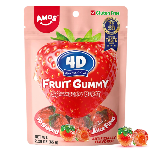 4D Fruit Gummy Strawberry - 170g