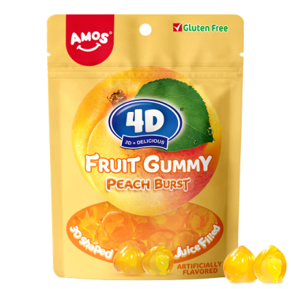 4D Fruit Gummy Peach Burst - 170g