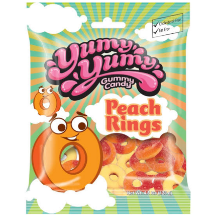 Yumy Yumy Peach Rings - 128g