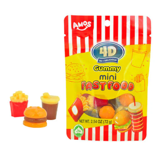 Amos 4D Fast Food Gummy - 198g