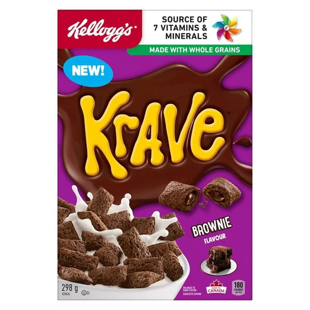kelloggs Krave Brownie Cereal - 298g