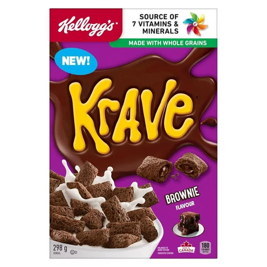 kelloggs Krave Brownie Cereal - 298g