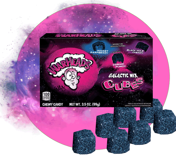 Warheads Galactic Mix Cubes Theatre Box - 99g