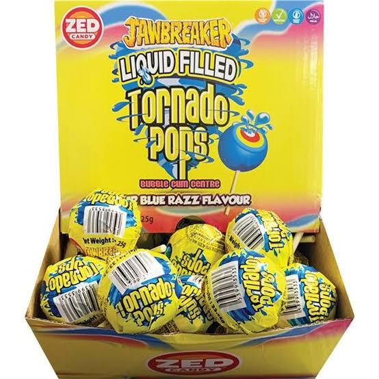 Jawbreaker liquid filled Blue Razz Tornado Pops  - 33g