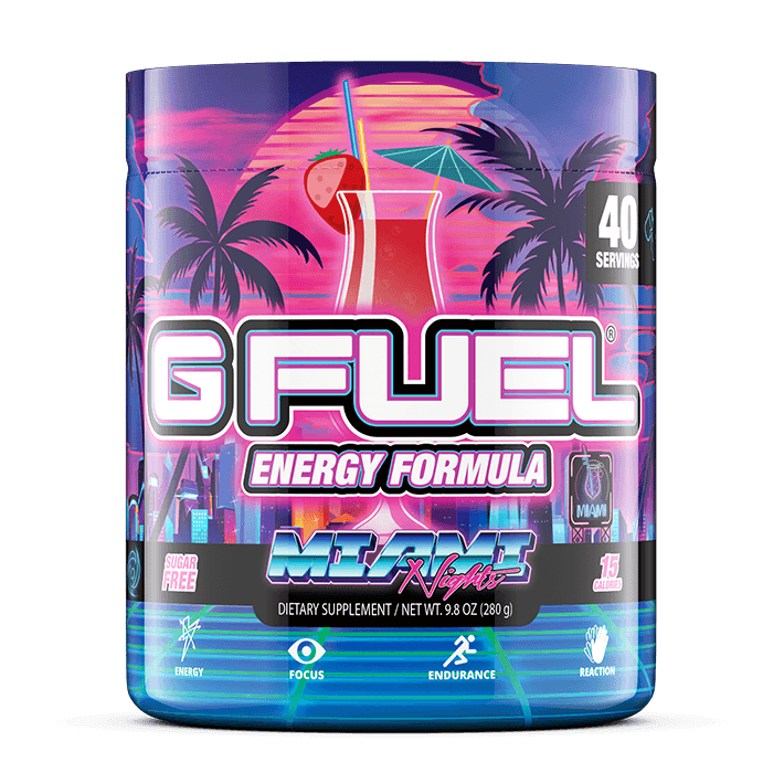 Gfuel Miami Nights Strawberry Pina Colada Flavour Energy Formula Tub - 280g USA