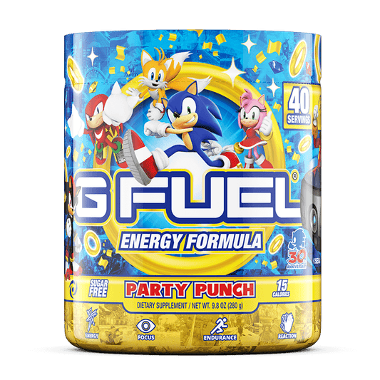 Gfuel Sonic Party Punch Fruity Cereal Flavour Energy Formula Tub - 280g USA
