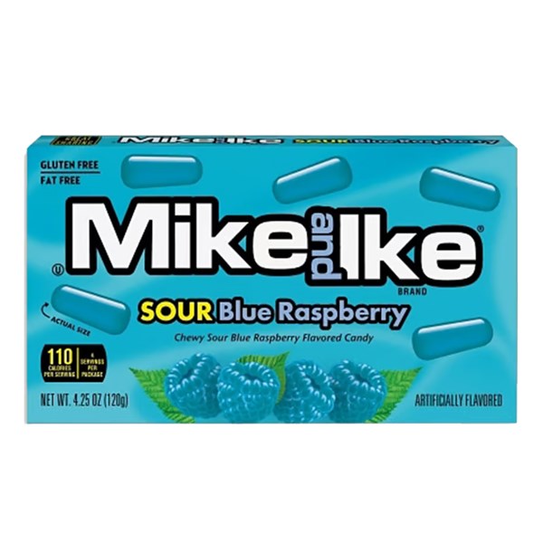 Mike & Ike Sour Blue Rasberry - 120g