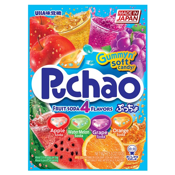 Japanese Puchao Gummy Fruit Soda Flavours - 100g