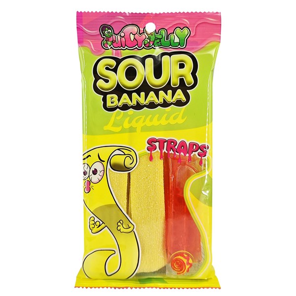 Juicy Jelly Liquid Sour Straps Banana - 160g